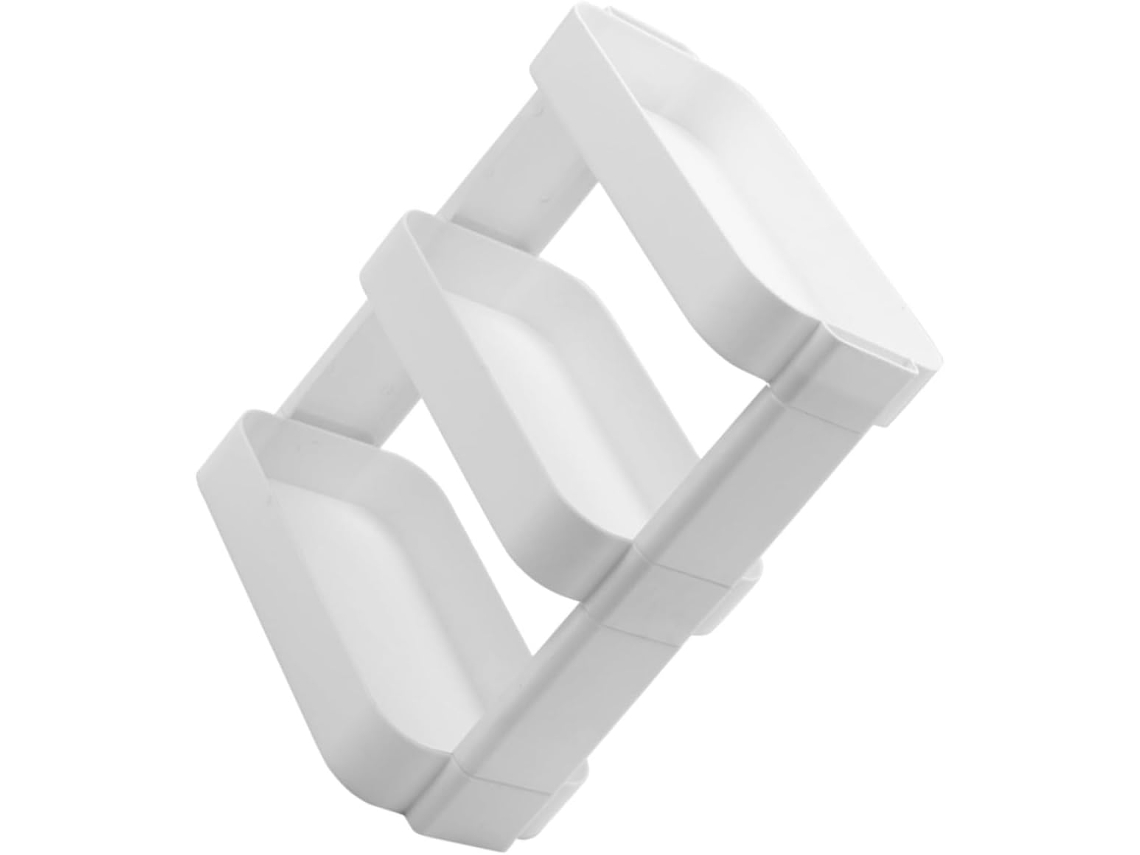Organizador De Maquiagem E Decorativo De 3 Camadas Em Abs Branco Para Uso Em Mesa, Para Guardar Cosméticos E Artigos De