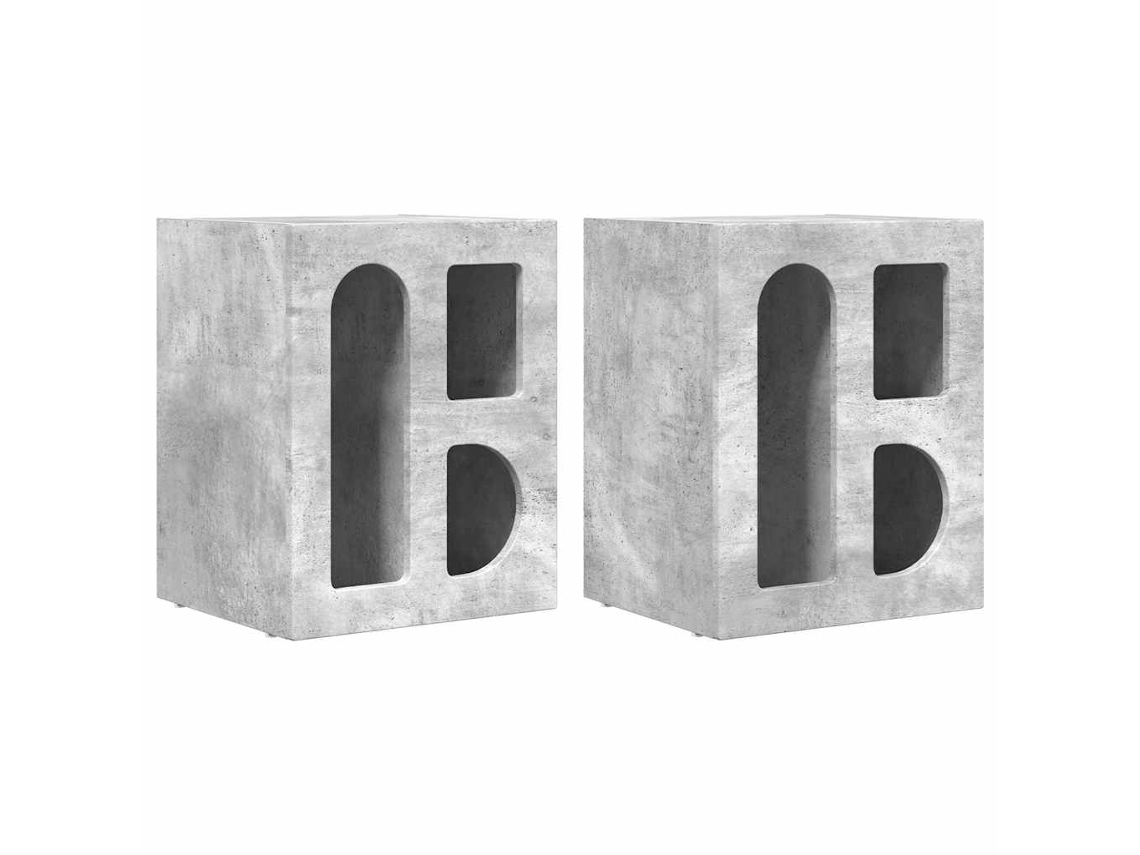 Juego de mesita de noche gris de 2 piezas 40 x 35 x 50 cm MAISON EXCLUSIVE