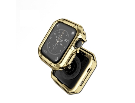 Caja de reloj con bisel de TPU para Apple Watch Series 9/8/7 45 mm (dorado)
