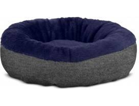 Cama Redonda para Perros y Gatos GAUTY Denim y pelo (Azul y Denim Negro - 57 cm)