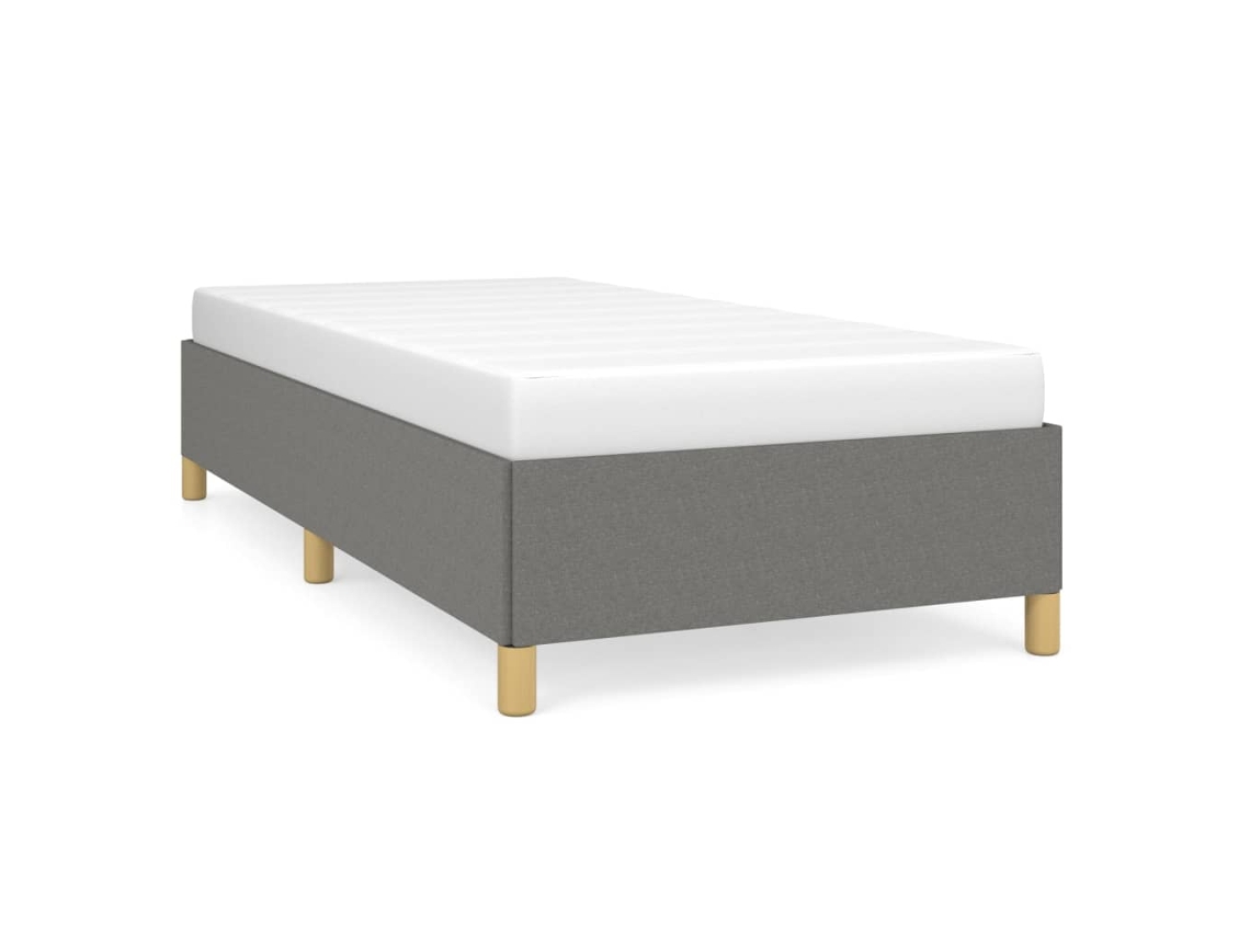 Maison Exclusive - Estructura De Cama Sin Colchón Tela Gris Oscuro 90x200 Cm