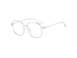 Gafas graduadas con bloqueo de luz azul, ligeras, transparentes, estilo poligonal para hombres y mujeres Laopipfu