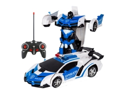 CHRUI Juguete con control remoto 2 en 1 Robots de transformación de automóviles Azul eléctrico