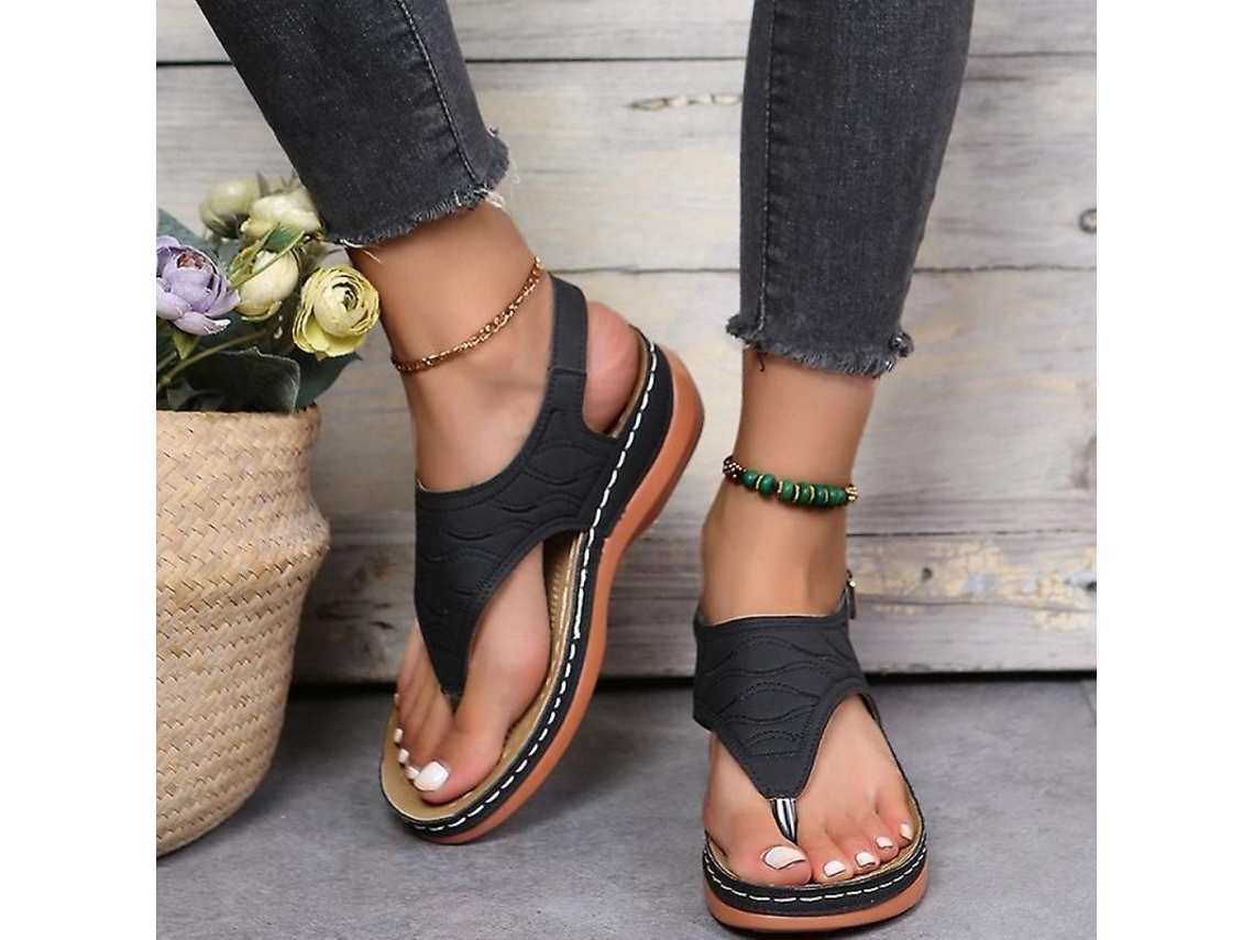 Sandalias Ortopédicas Cómodas Para Mujer Con Soporte Para Las Articulaciones Y Suela Antideslizante.