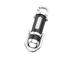 Mini Linterna Led Telescópica Con Llavero - Zoom Recargable Y Portátil Con Gancho - 12x3,5x3cm