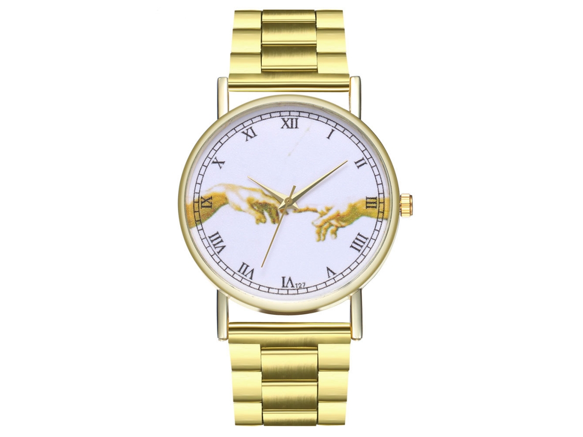 Reloj De Pulsera Renacentista Unisex Con Correa De Acero Cuarzo Zhoulianfa T27