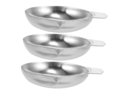 Juego de 3 bandejas de pesaje de acero inoxidable, plato para pesar joyas y polvos. Gokoco