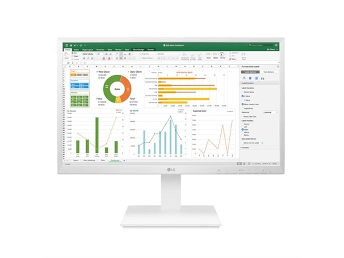 Monitor Gaming LG 27BK55YP-W (Blanco - Full HD - IPS - 27" - Enchufe EU - 5 ms)