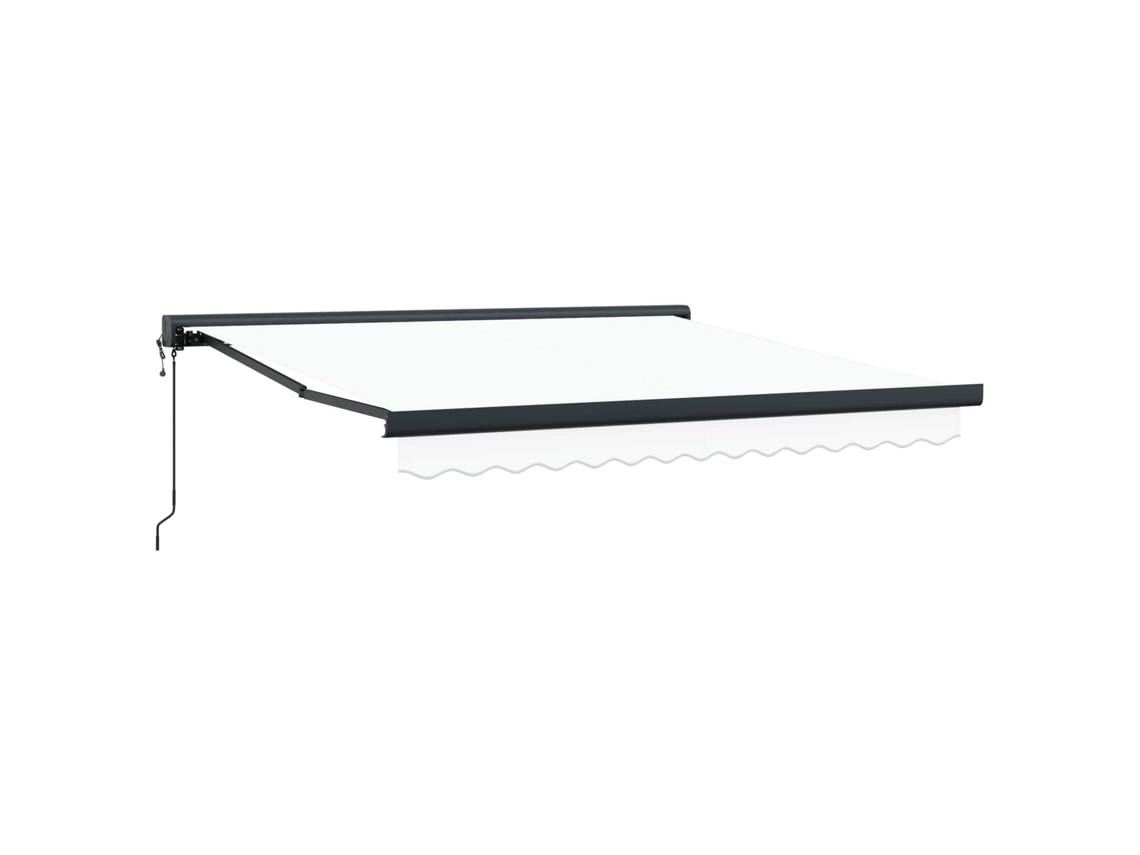 Maison Exclusive - Toldo Retráctil Blanco 350 X 250 X 165 Cm Tela Y Metal