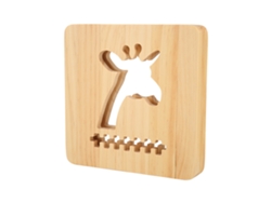 Lámpara de noche de jirafa de madera 3D para decoración del hogar