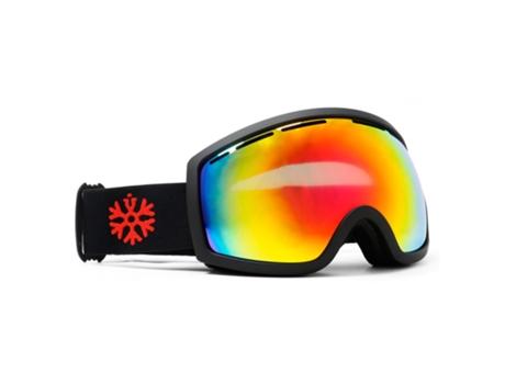 Gafas de esquí / Gafas de snowboard negras - Cristal de espejo rojo IVOL