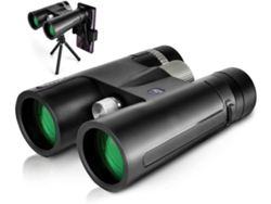 Binoculares HD 12x42, compactos, impermeables, antivaho, con zoom y campo de visión ultra claro, ideales para viajes. USHION