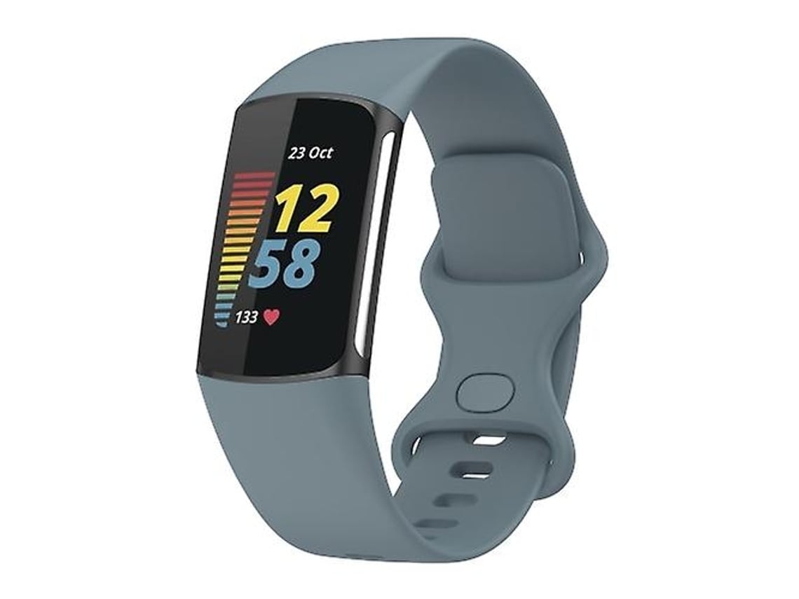 Correa para Fitbit Charge 5 Correa de silicona Acero Azul Chennnls