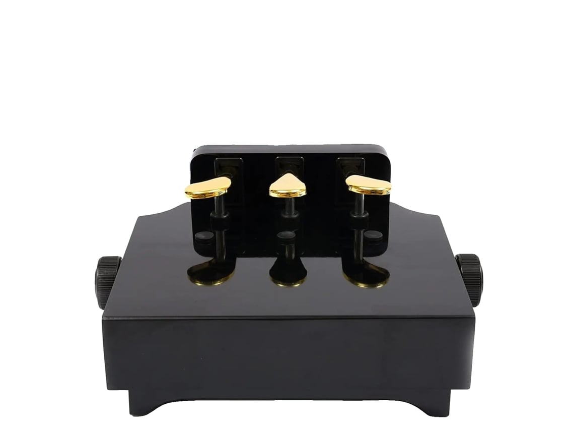 Extensor de pedal de piano, altura ajustable, material duradero, negro.