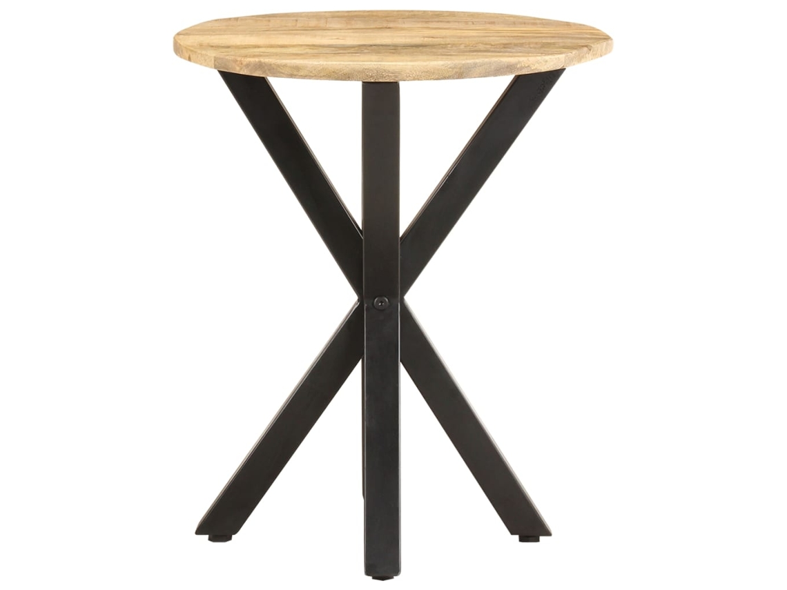 Mesa Auxiliar | Mesa Lateral De Madera Maciza De Mango 48x48x56 Cm
