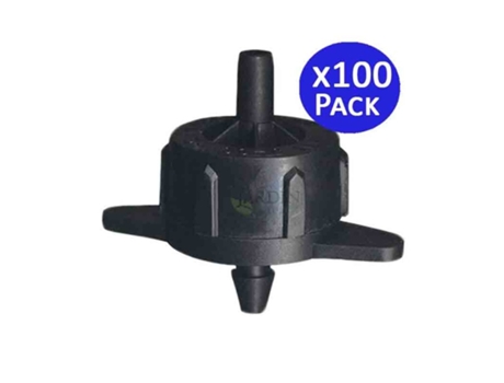 Gotero Autocompensante 4 Litros/Hora Desmontable Pack X 100 Gotero Pinchado Apto para Microtubo SUINGA