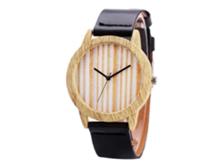 Reloj De Pulsera Para Mujer Con Movimiento De Cuarzo Moda Elegante Redondo Analógico Negro