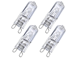 Kit De 4 Bombillas Halógenas G9 Para Horno, 25 W, 230 V, 300 °c, 2700 K, 2000 H.