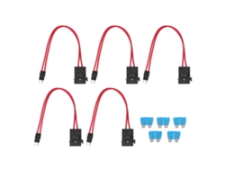5 Piezas Portafusibles De Coche Con Cable Extensible Duty Atm 20a 16awg Y 5 Fusibles Para Vehículos