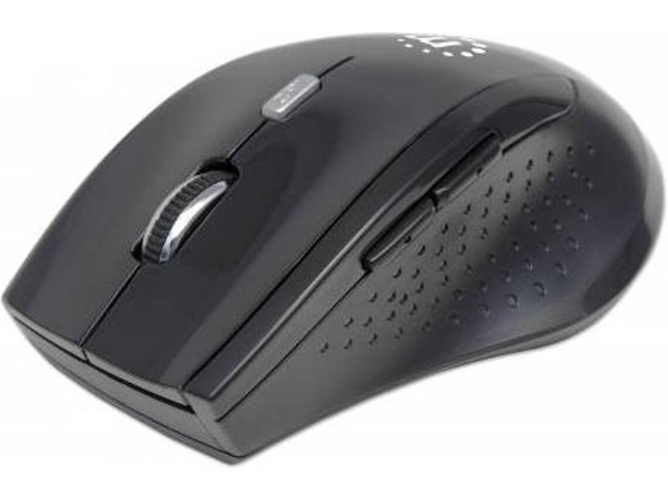 Ratón MANHATTAN 179386 (Inalámbrico - Óptico - 1600 dpi - Negro)