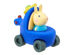 Peppa Pig Mini helicóptero azul con pequeña hélice y la coneja Rebeca