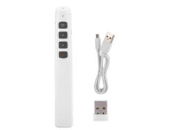 Lápiz Con Control Remoto Recargable Y Función De Paso De Página, Presentador Multimedia, Proyector, Blanco