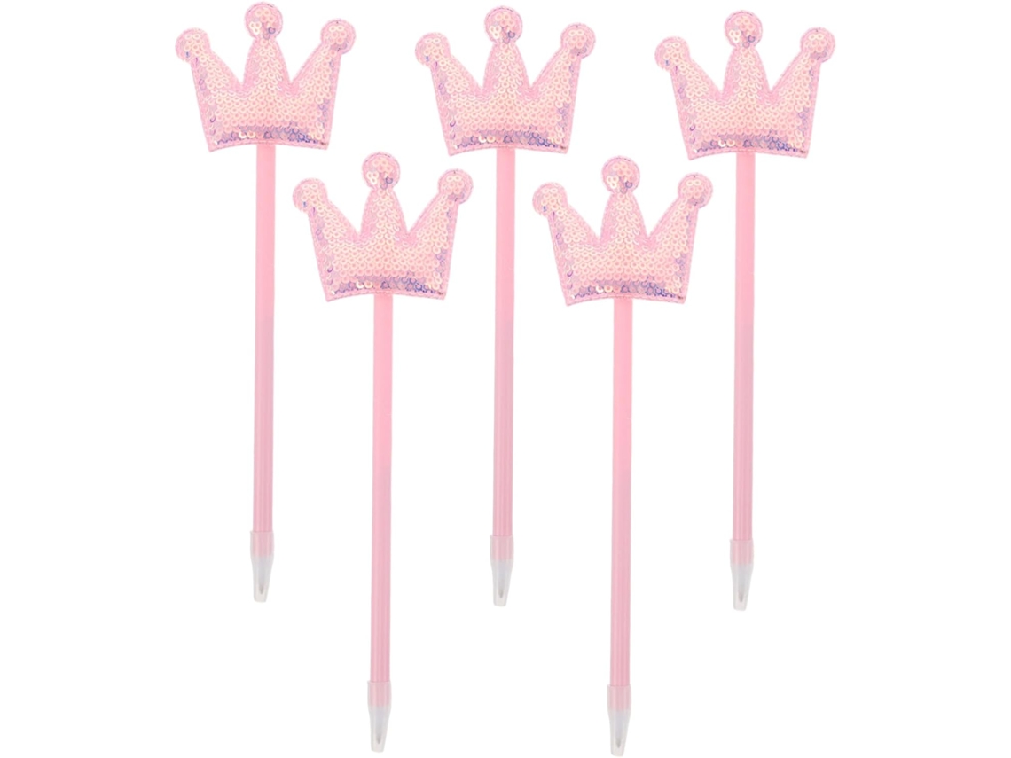 Juego de 5 bolígrafos con purpurina para mujer, bolígrafos de gel con espiral y purpurina, accesorios de lentejuelas.