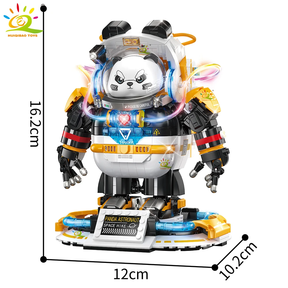 Bloques de construcción para ensamblar el modelo de astronauta panda espacial Moc