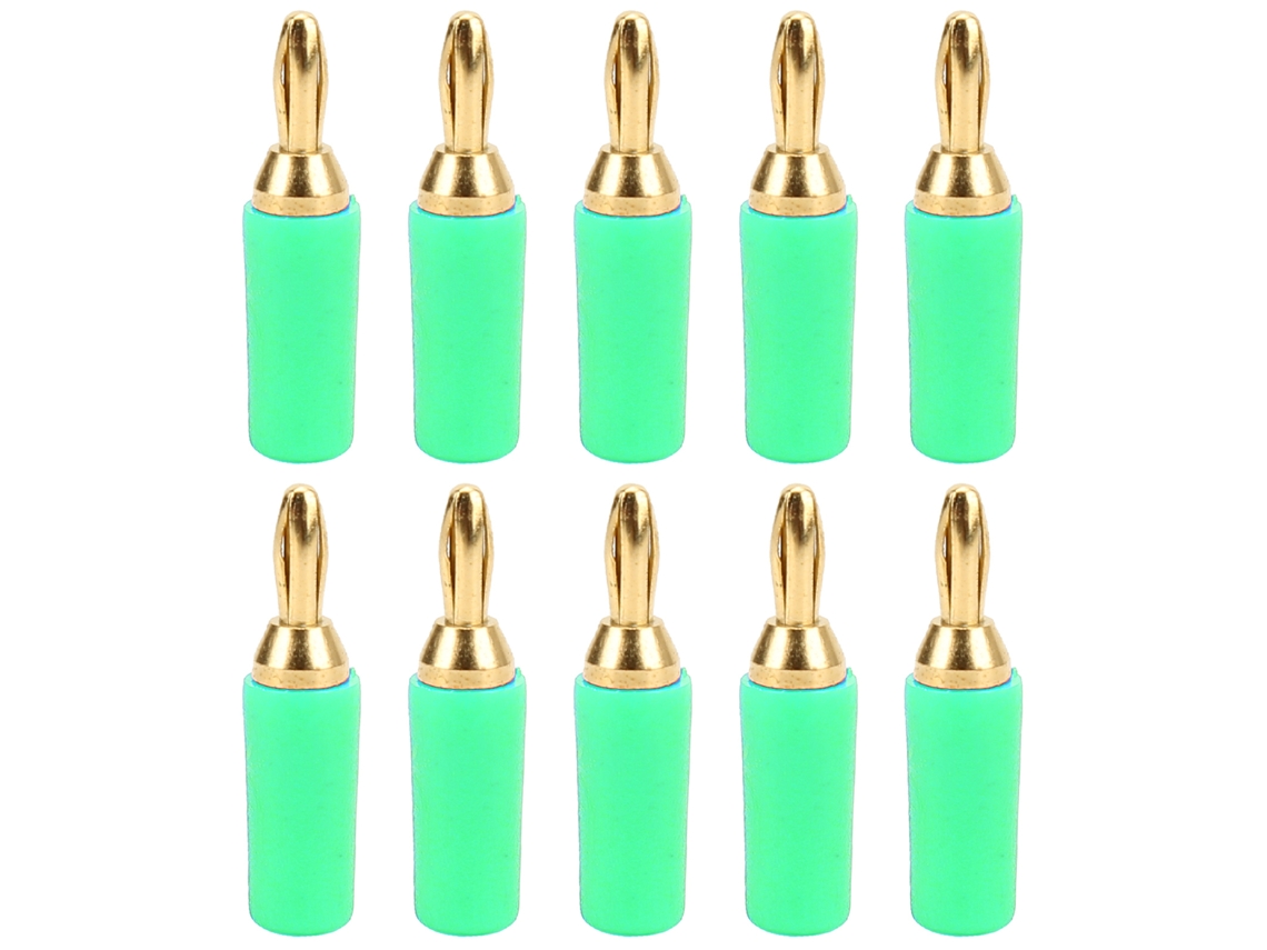 10 Unidades De Conectores Banana De Latón Chapados En Oro De 2,5 Mm J.10007 Para Pruebas De Instrumentos Eléctricos Industriales.