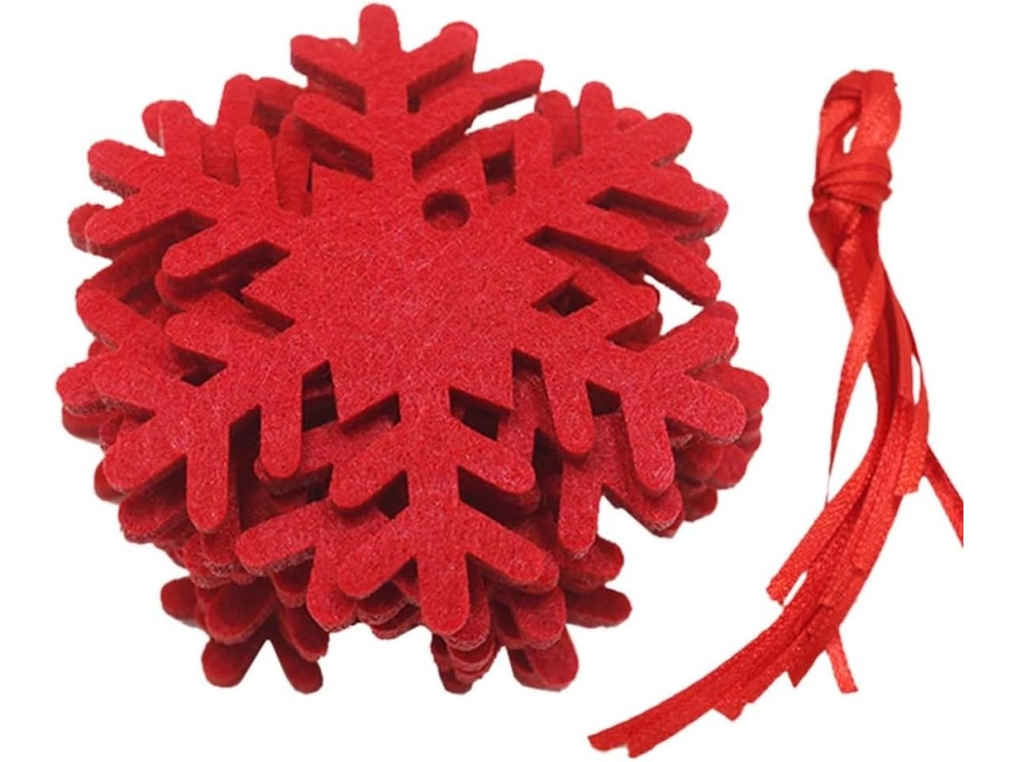 Juego 40 Colgantes Navideños Fieltro Tejido Decoraciones Oficina Habitaciones Niños Niñas Ambiente Festivo
