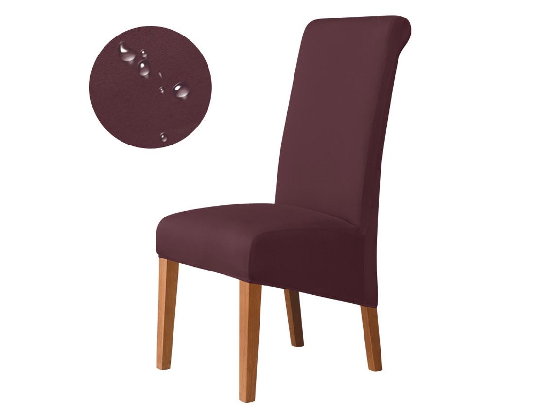 1 paquete de funda protectora extraíble para silla de comedor para el hogar, restaurante-07#café-Tamanho universal LUUCOZK
