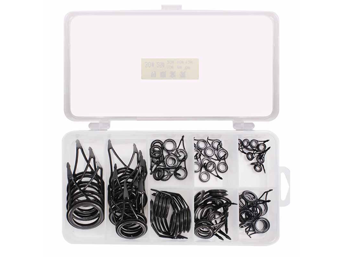 Kit De Reparación De Puntas De Caña De Pescar Con Anillos De Cerámica, Acero Al Carbono De Alta Resistencia Para Pesca En Agua Dulce Y Salada.