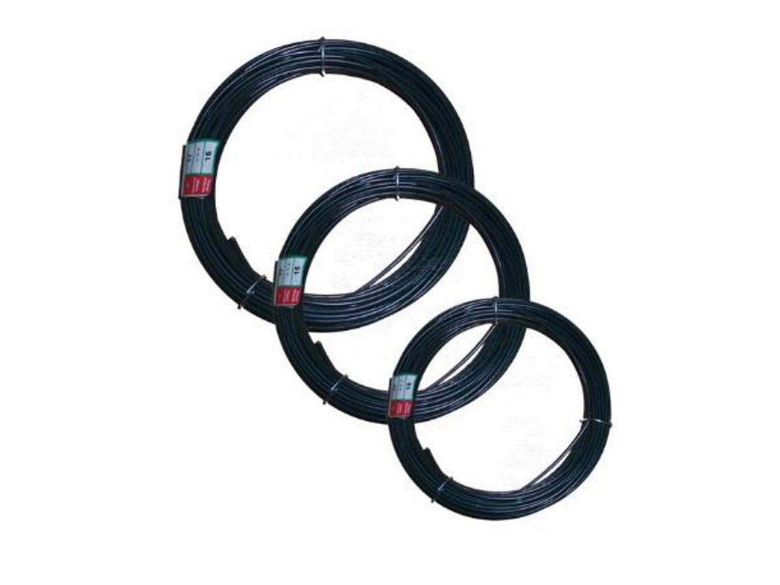 Alambre forrado verde    25 mtx3 mm el rollo