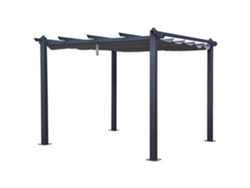 Pérgola 3 3m CASSIS gris - estructura de aluminio HAPPY GARDEN
