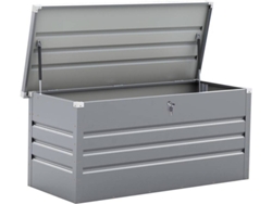 Baúl de Almacenamiento HABITAT ET JARDIN Store (Plateado - Metal - 165x69x60 cm)