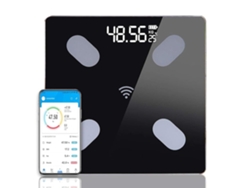 Báscula de baño digital inteligente ELISEFASHION con Bluetooth y app de análisis corporal. Mide el IMC visceral y muscular en 13 minutos.