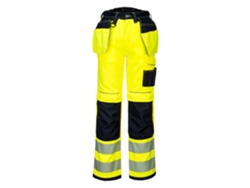 Pantalón Elástico De Alta Visibilidad Pw3 Con Bolsillos De Pistolera Amarillo Negro / 32