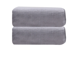 Juego de toallas Kofihety baño oversize ultra suaves secado terciopelo gris - 2 piezas (70x135 cm)