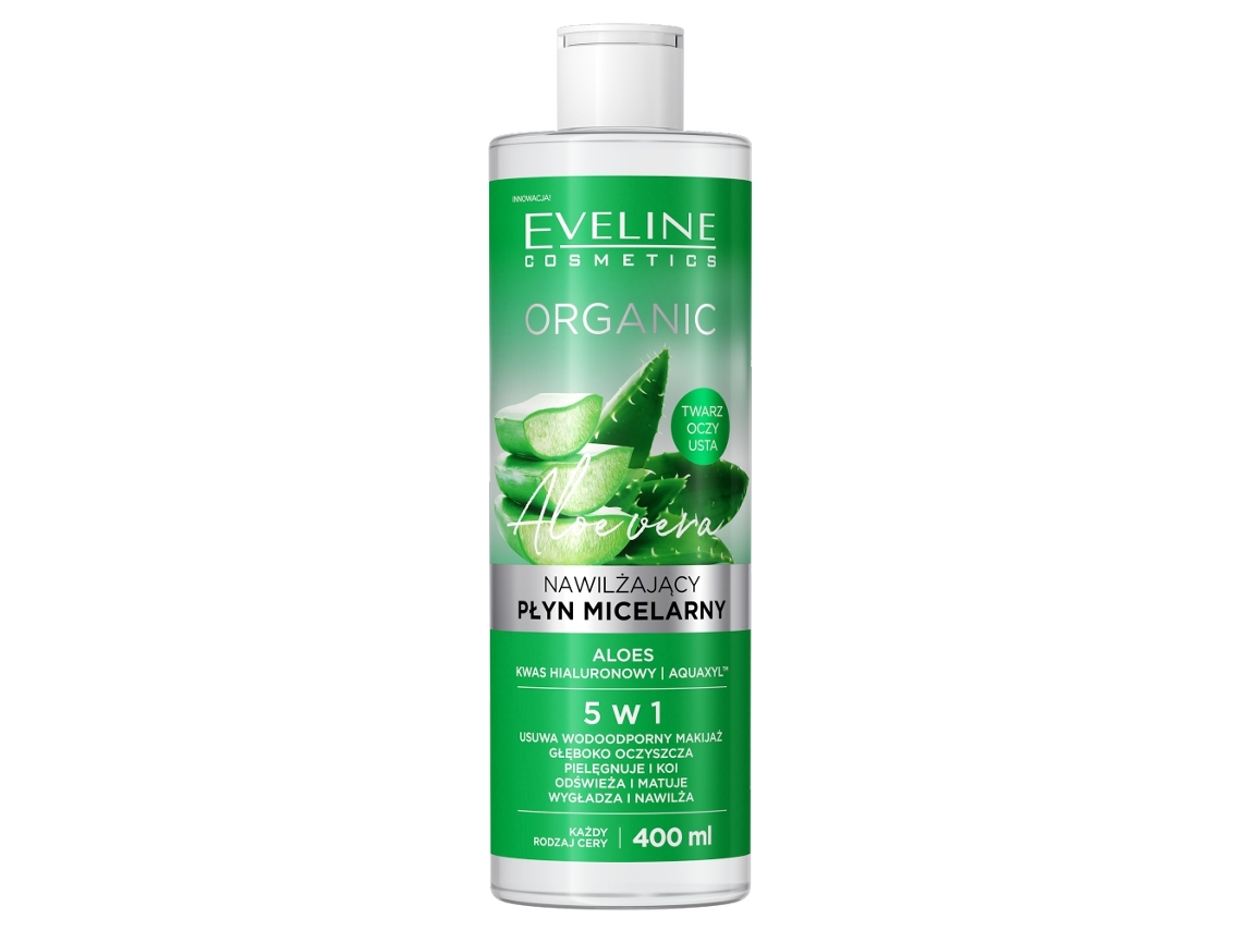 Líquido Micelar Hidratante Orgánico con Aloe Vera, 400 ml Eveline Cosmetics