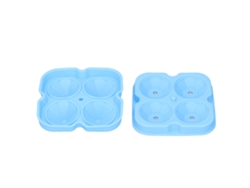 Bandejas reutilizables de silicona para cubitos de hielo, 4 moldes con tapas, marca [Nombre de la marca]