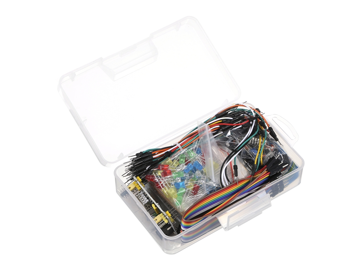 Kit Electrónico Divertido Con Breadboard Cable Resistencia Condensador Led Potenciómetro Para Arduino Raspberry Pi