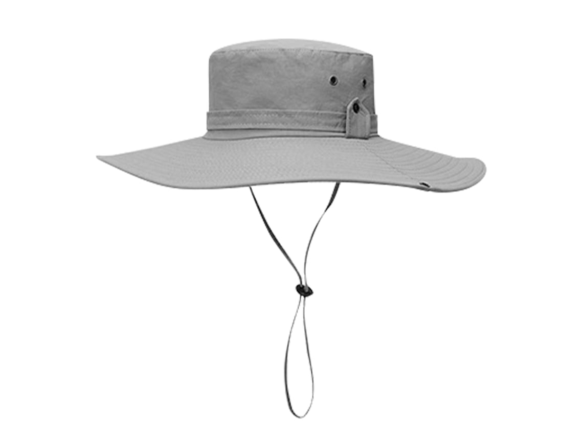 2026-gorra De Cubo Con Visera Ancha Upf50+ Impermeable Ajustable Para Hombre Senderismo Camping Playa Gris Claro