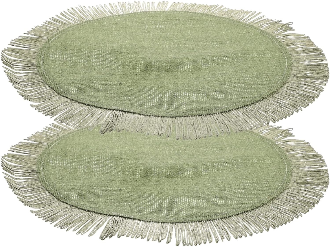 Salvamanteles Redondos Tejidos De 2 Piezas, Ideales Para Proteger Y Decorar Mesas.