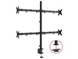 Soporte para monitor VIDAXL acero negro VESA (75/100 mm)