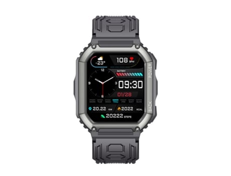Reloj Inteligente Militar para Hombres, Reloj Deportivo Impermeable para Exteriores hasta 5 ATM, para Android y iPhone,Black VEANXIN