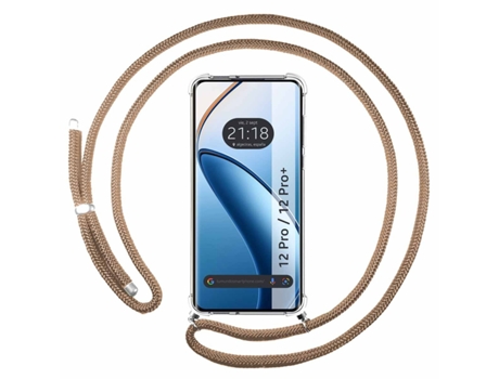 Funda Suspensa para Realme 12 Pro 5G / 12 Pro Plus 5G TUMUNDOSMARTPHONE Silicona Marrón