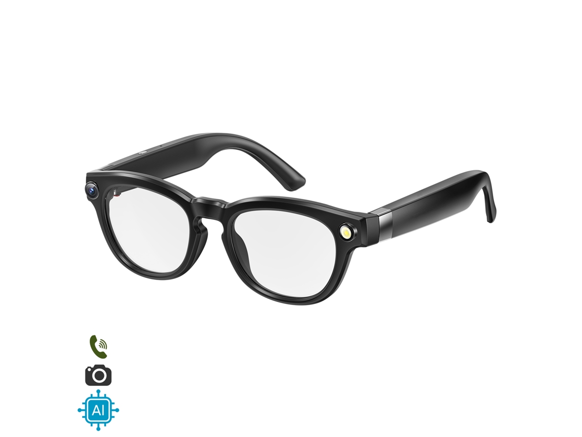 Gafas Inteligentes Q8. Con Cámara 8mpx, Traductor Ai En Tiempo Real, Reconocimiento Fotográfico, Control De Música Y Llamadas.