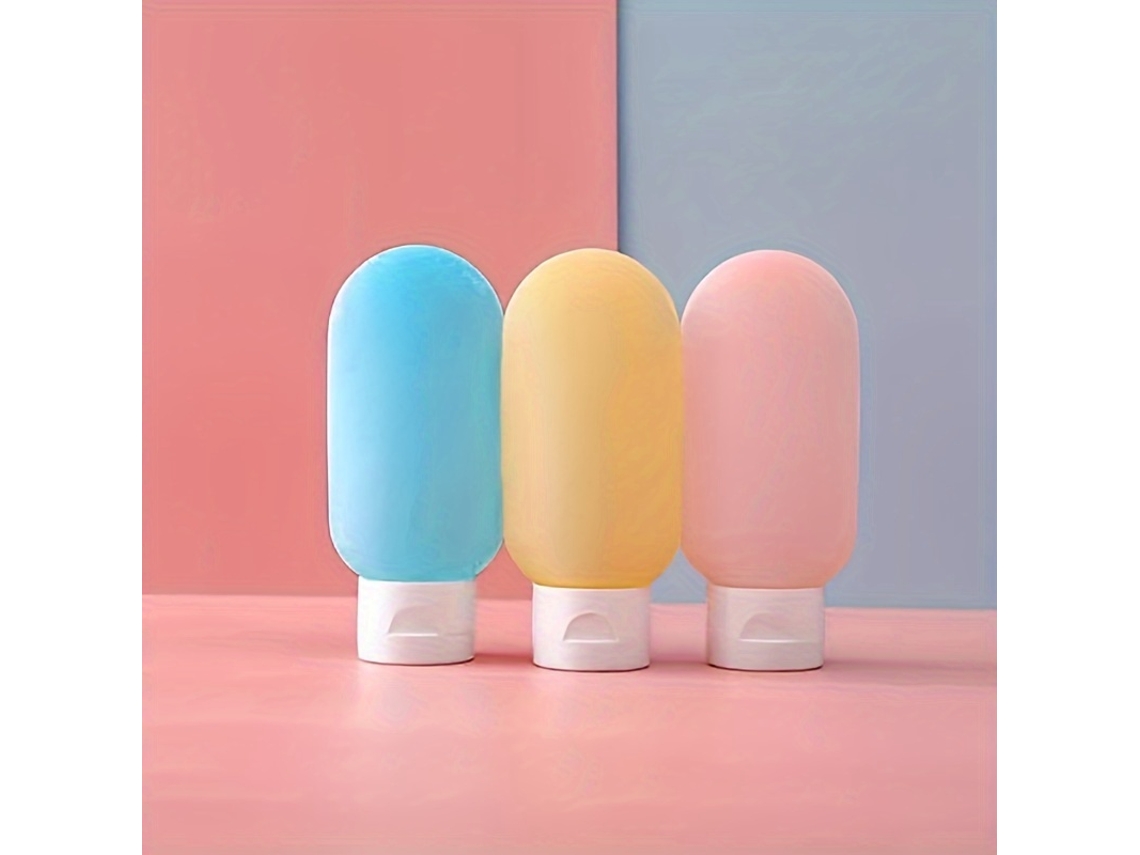 (estilo B) Tres Botellas Rellenables De 60 Ml, Sellables Y Apretables.