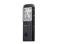 Mini grabadora de voz con reproductor MP3, larga duración de grabación, ideal para conferencias y entrevistas, 8 GB, Yizhood (negro)