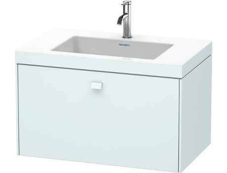 Lavabo para muebles DURAVIT Brioso c-bonded con base mural 80,0x48,0 cm 1 cajón sin rebosadero con banco para grifos 1 agujero para grifos